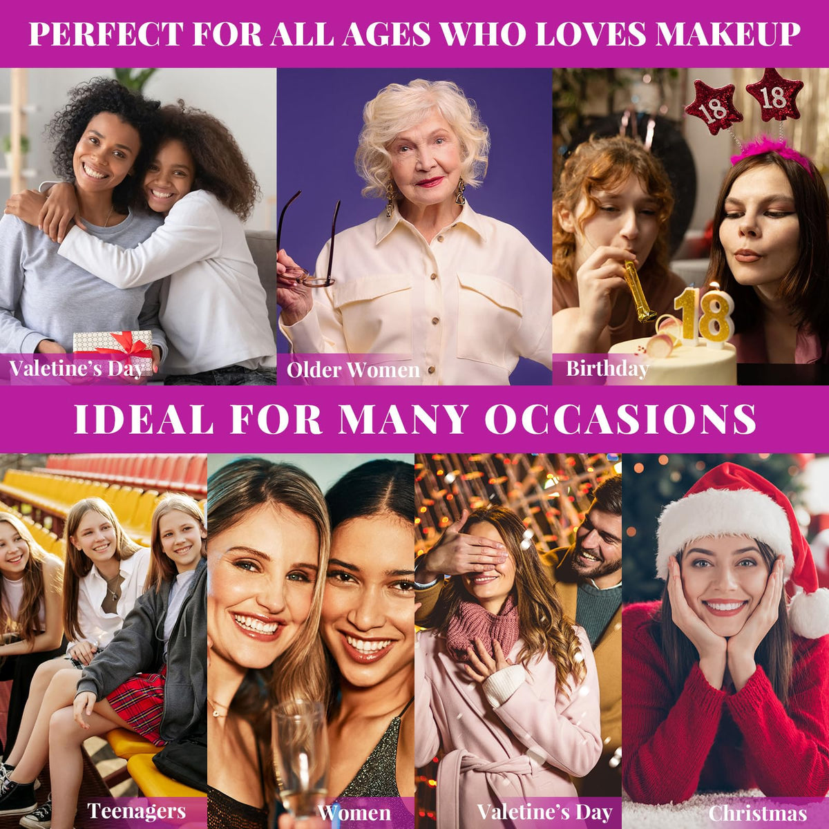 QiBest held in hand to show scale and portability for on-the-go makeup