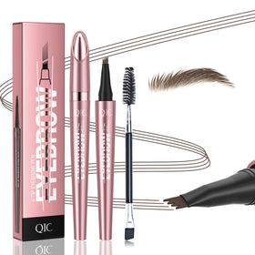 QIC eyebrow pen front packaging showing product and shade for quick purchase