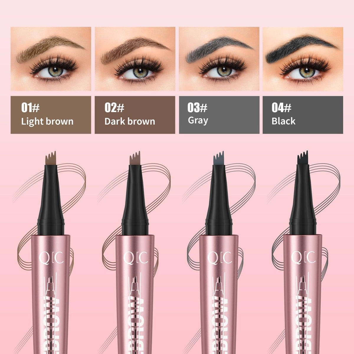 QIC lifestyle vanity shot showing easy daily eyebrow touch-up benefit