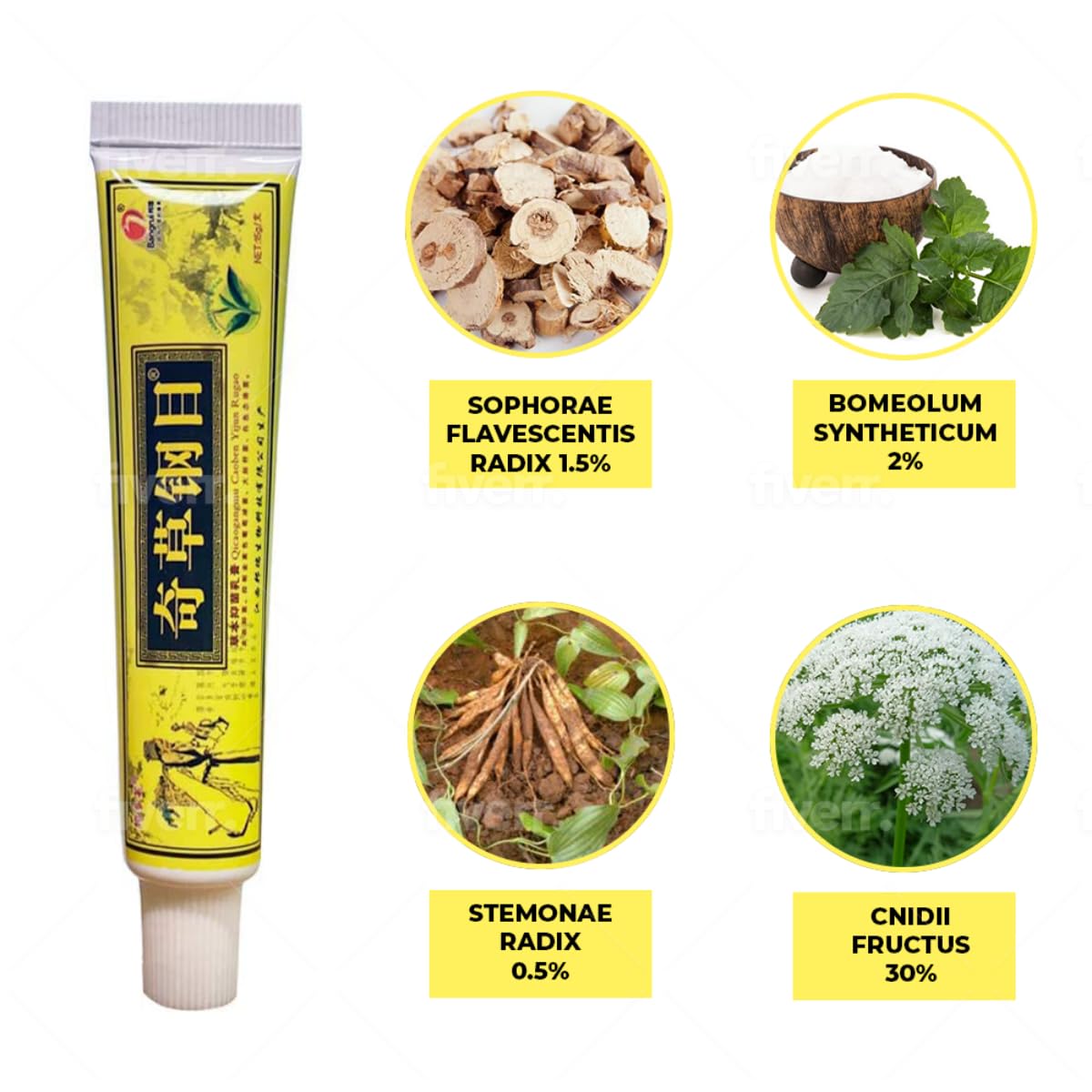 QICAOGANGMU hand application demonstrating gentle spread and calming benefit
