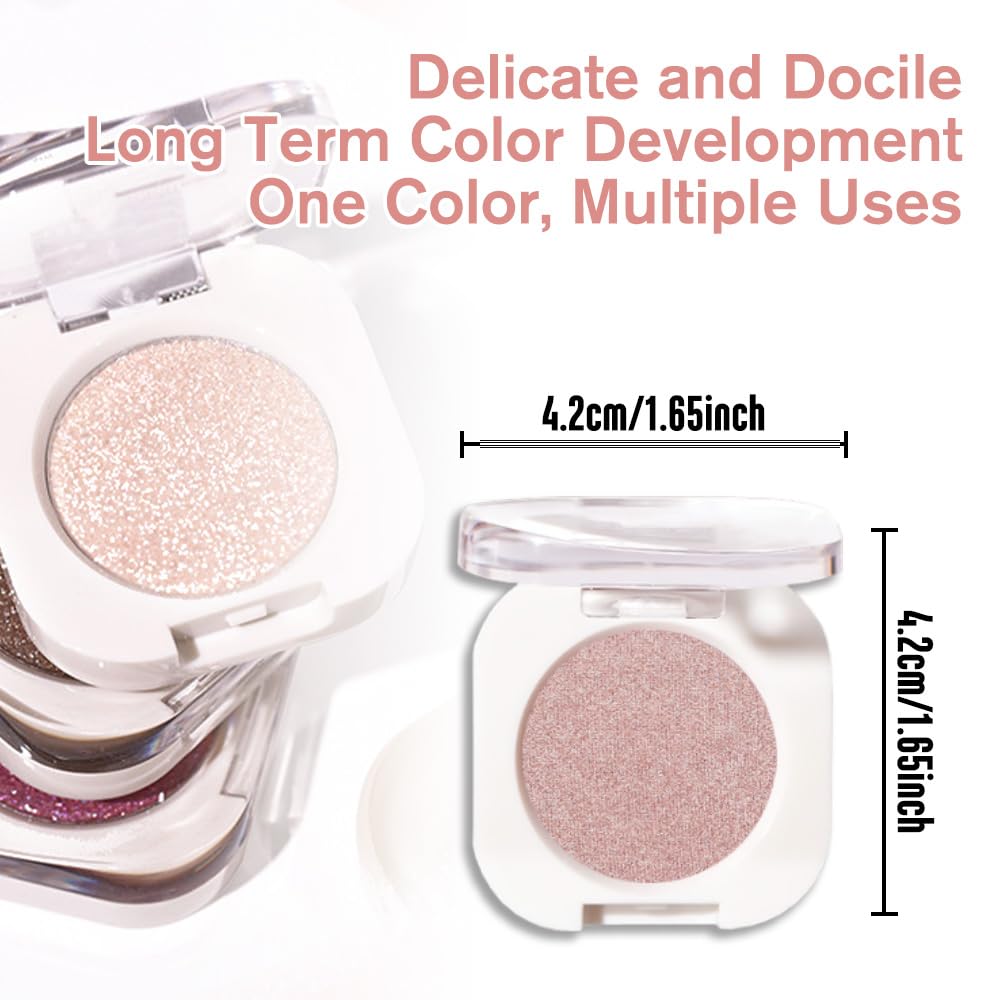 QIDSTERS mini eyeshadow beside coin to show compact travel-friendly size