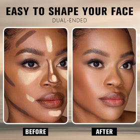 QIDSTERS stick being applied to cheek demonstrating easy sculpting and instant dimension