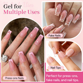 QIEK bonded press-on nail closeup showing clean invisible bond and long-lasting hold