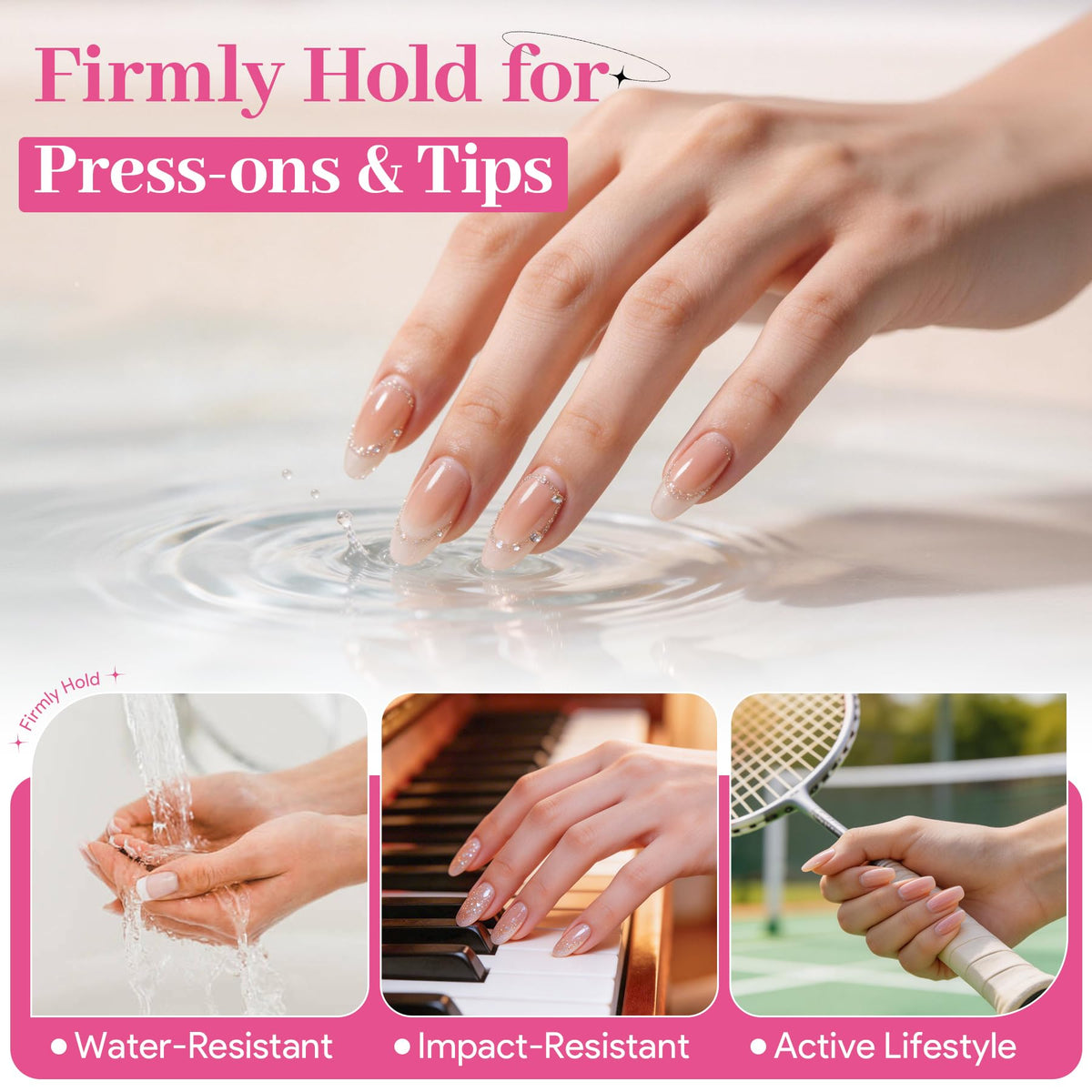 QIEK bottle size next to fingers showing generous 20ml capacity