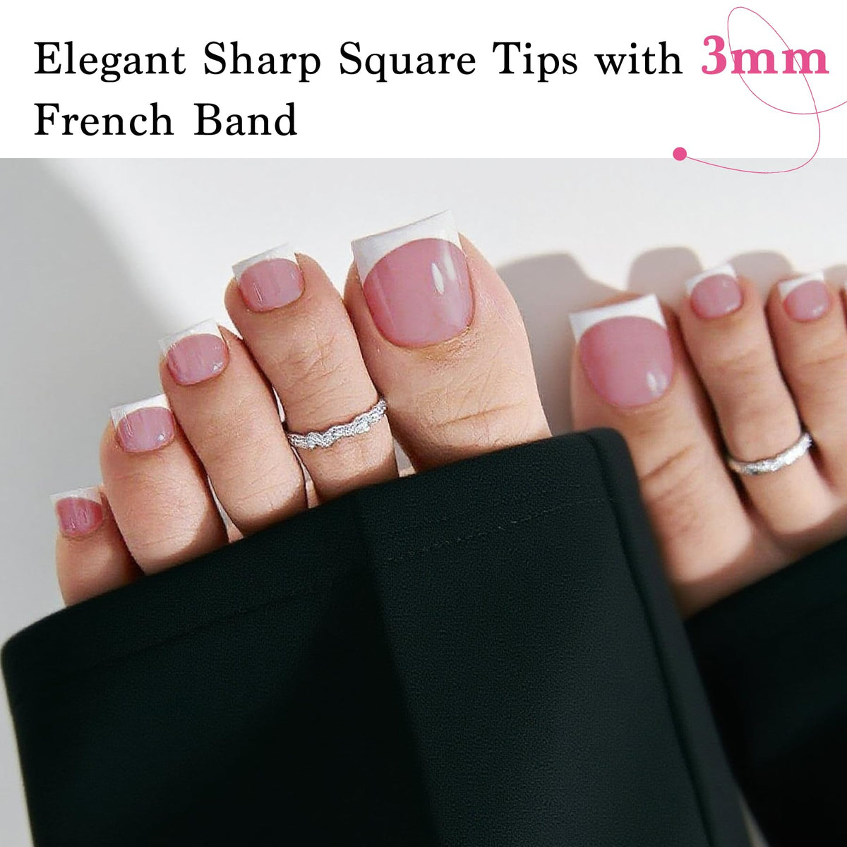 QIEK close-up of sharp square white edge offering chic definition