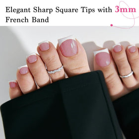 QIEK close-up of sharp square white edge offering chic definition