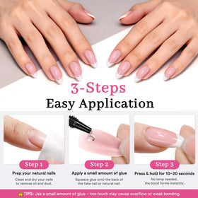 QIEK lifestyle dressed nails image showing salon-quality look and durable wear