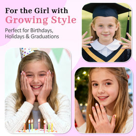 QIEK press-on nails worn by a child showing natural look and comfort