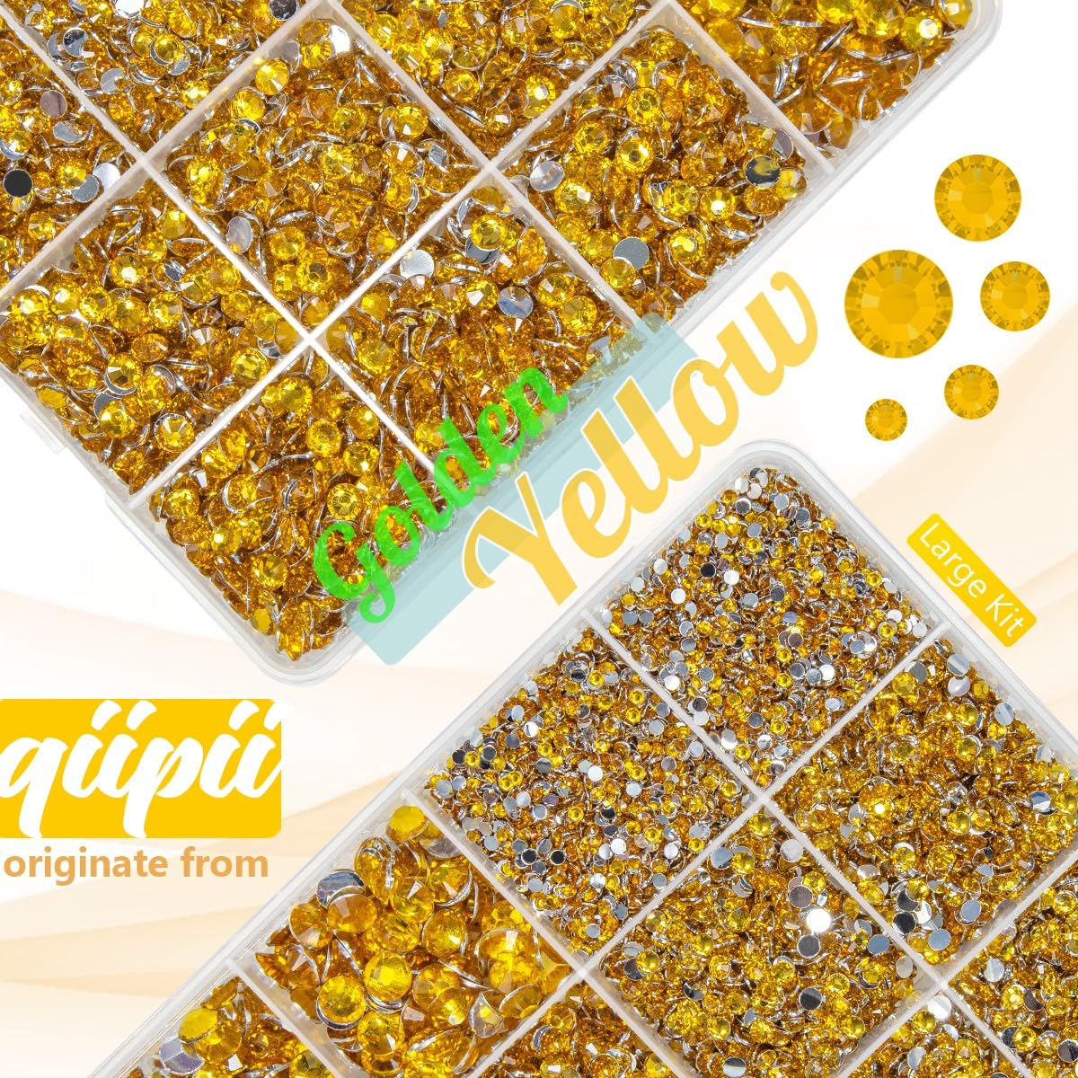 qiipii close-up faceted surface highlighting brilliant refraction and bright sparkle on crafts