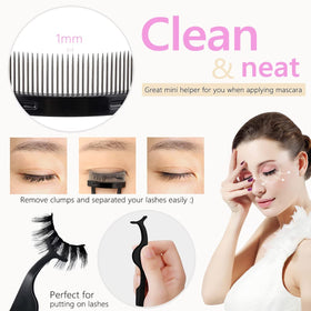 qiipii eyebrow brush and comb in use for clean shaping benefit