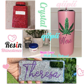 qiipii rhinestones applied on a tumbler showing durable decorative finish and visual sparkle