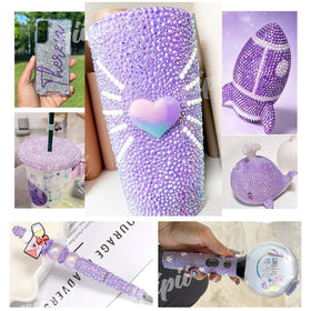 qiipii gems applied to fabric and shoe illustrating lightweight embellishment