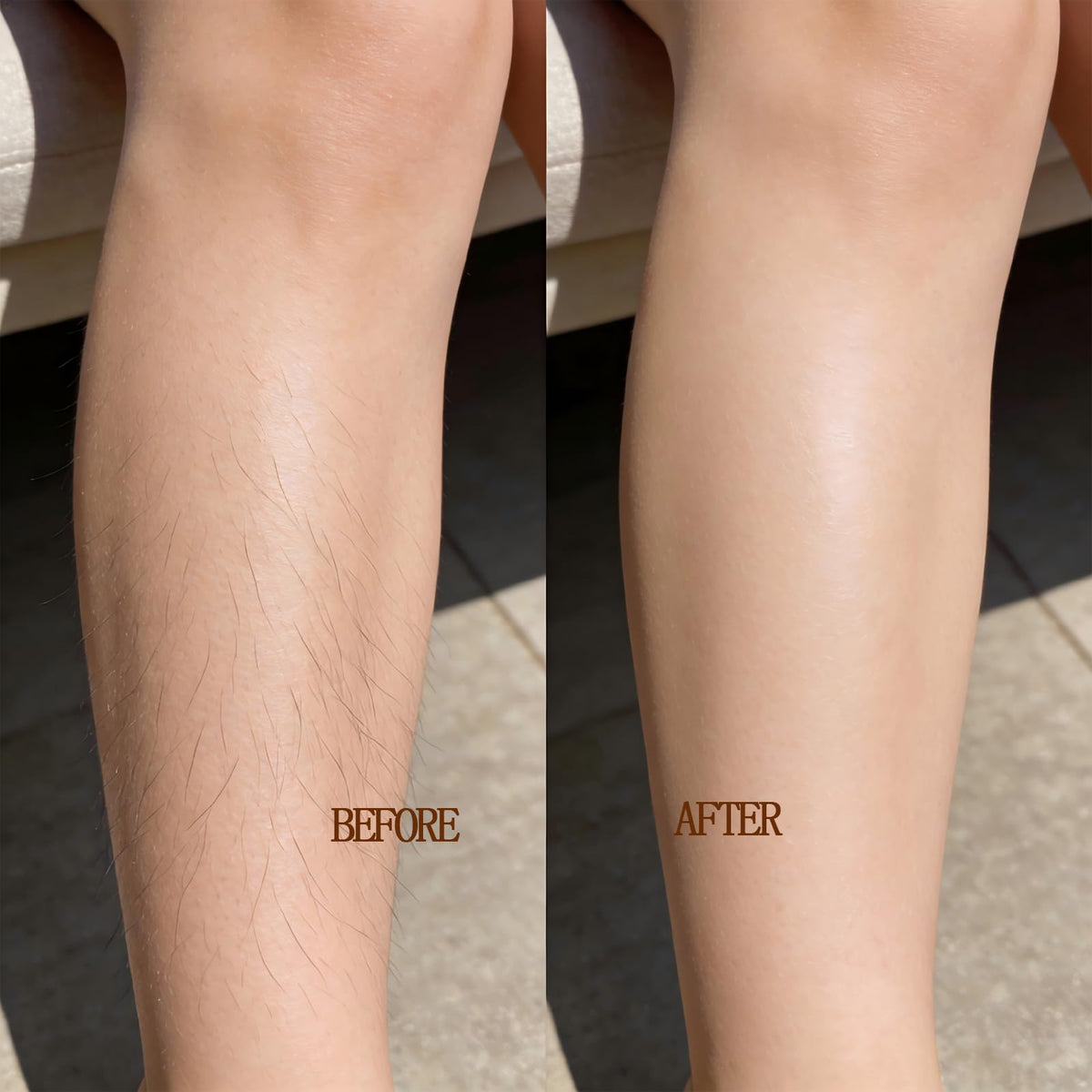 QingSKyue being applied on forearm demonstrating effective hair removal