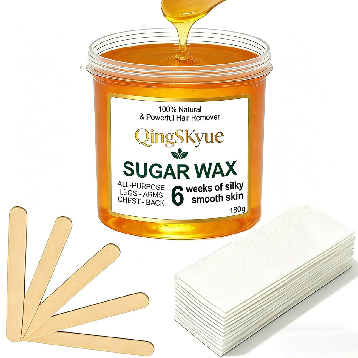 QingSKyue front packaging showing jar and kit benefit quick use