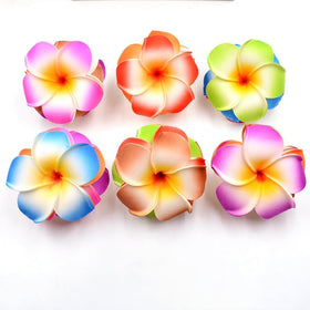 Qintreesify close-up of plumeria petal texture highlighting realistic look and durability
