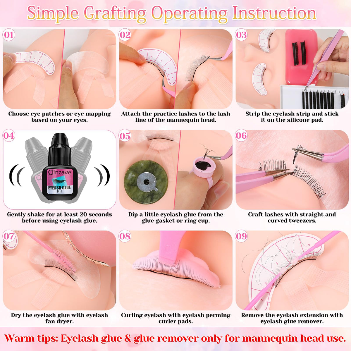 Qinzave adhesive bottle with USB fan demonstrating faster setting benefits