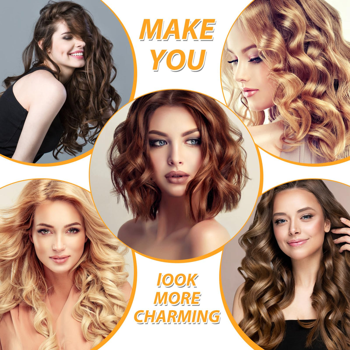 Qinzave before and after showing added volume and curl definition without heat