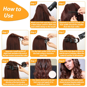 Qinzave clips and comb arrangement displaying duckbill and no-bend clips for firm styling