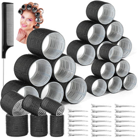 Qinzave front packaging showing full roller set and accessories for easy styling