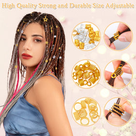 Qinzave model wearing braided accents showing event-ready shine