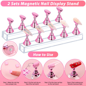 Qinzave nail tools and files laid out for shaping, buffing, and finishing nails