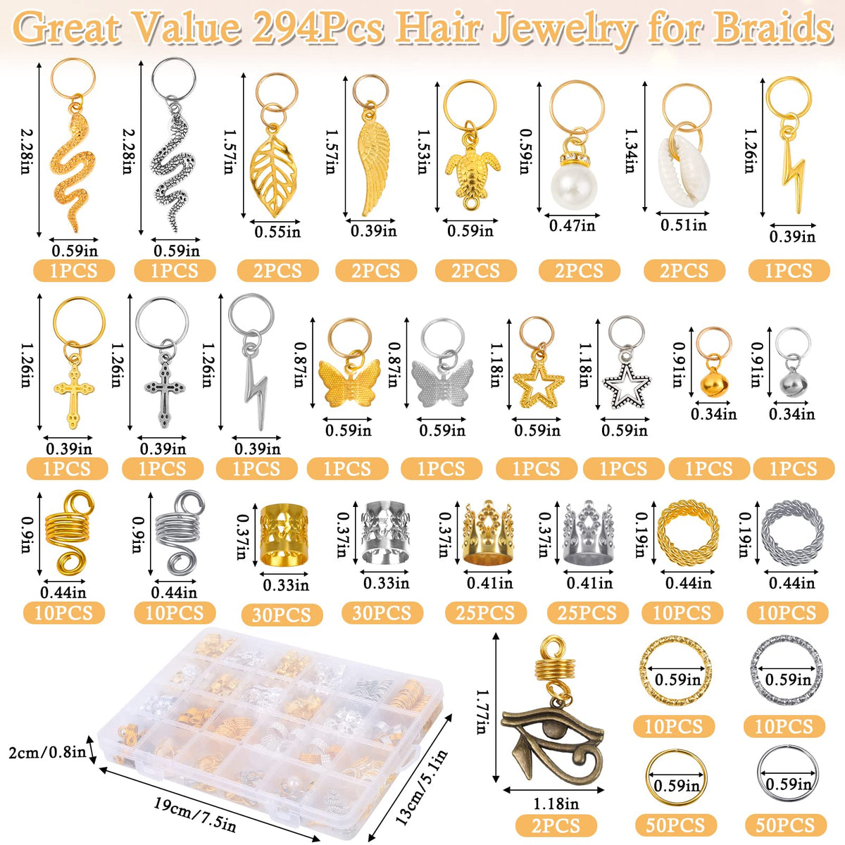Qinzave braid rings and coil springs displayed showing versatility