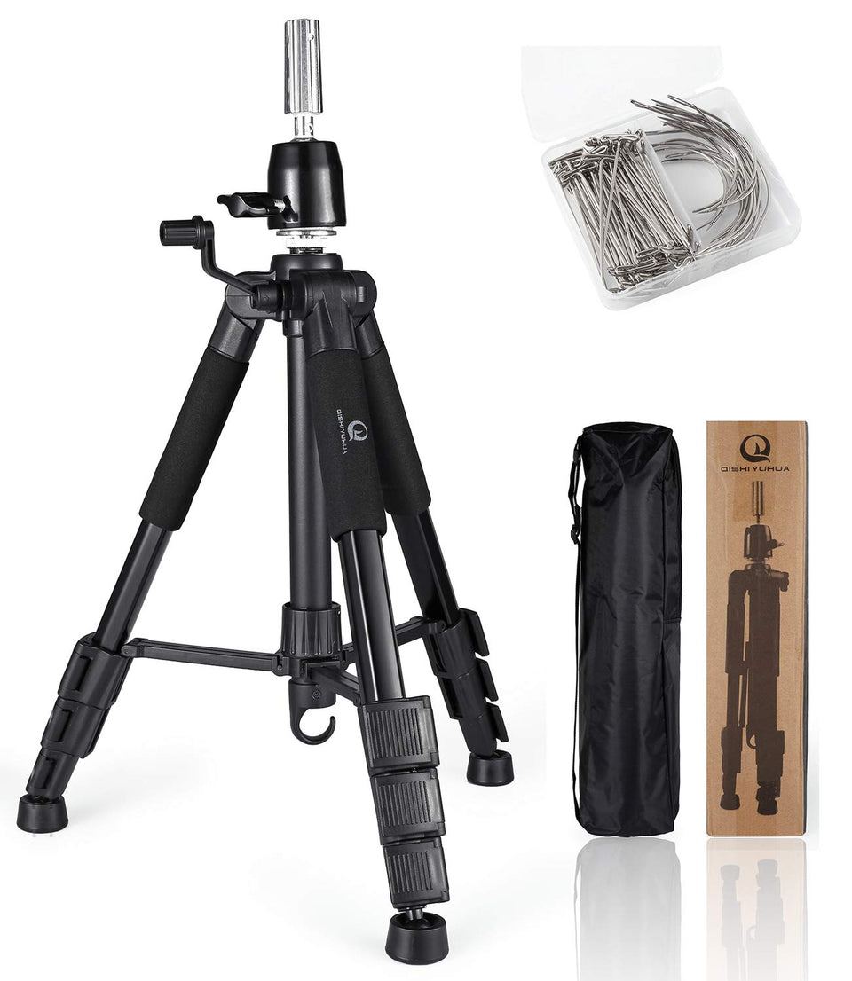 QISHI YUHUA front view tripod showing stable base benefit