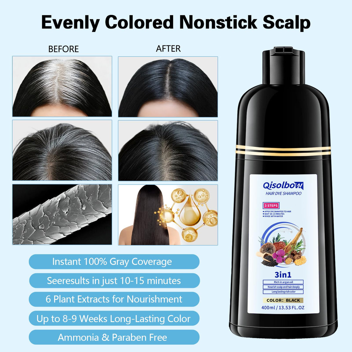 QISOLBOW lather detail showing even coverage and conditioning effect