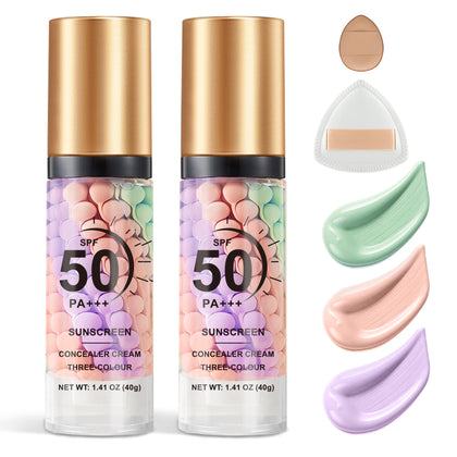 QIUFSSE front packaging showing dual tubes and SPF50 benefit
