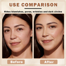 QIUFSSE application with brush blending spray for smooth, full coverage