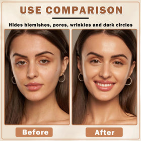 QIUFSSE texture close-up revealing silky formula that blurs skin texture