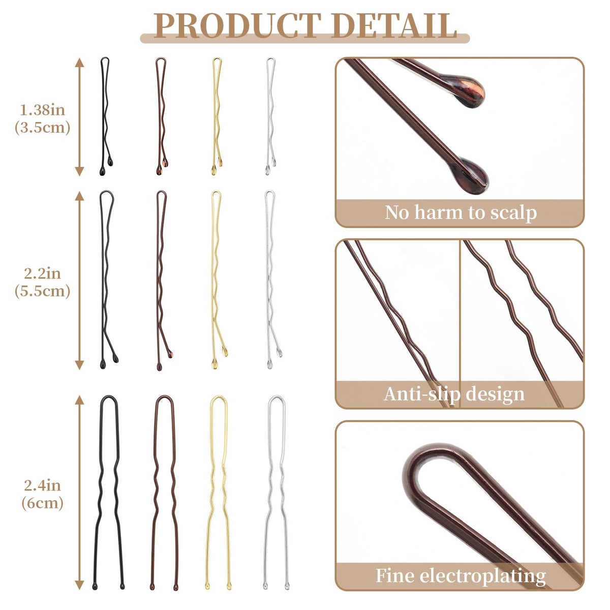 QIUTIMIY pins in use securing a bun demonstrating strong hold for updos and long events