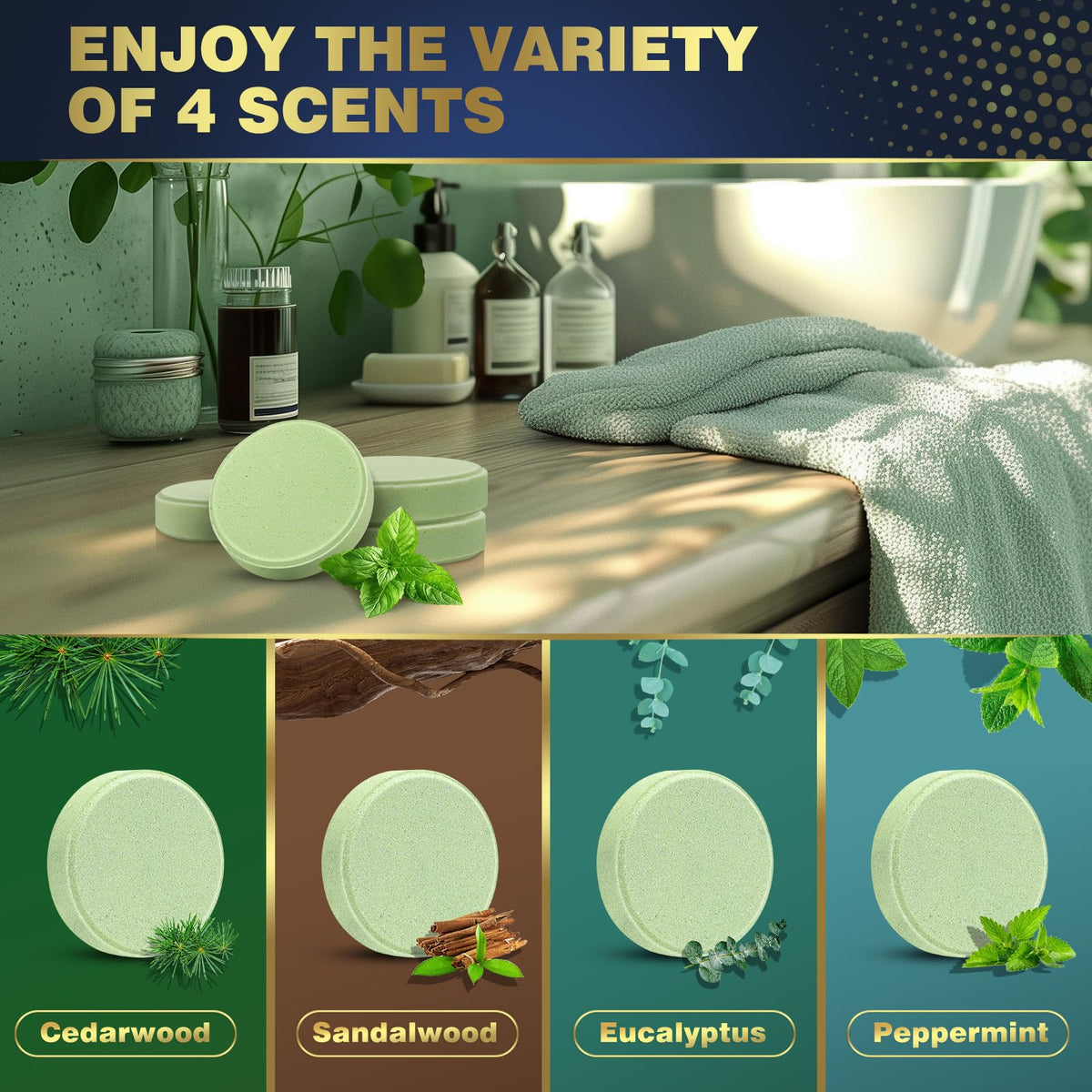 Qivatex eucalyptus steamer in shower releasing steam for clearer breathing