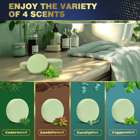 Qivatex eucalyptus steamer in shower releasing steam for clearer breathing