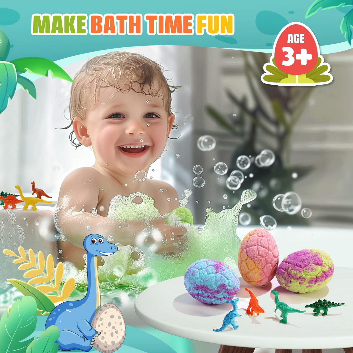 Qivatex fizzing bath egg dissolving in tub offering sensory play