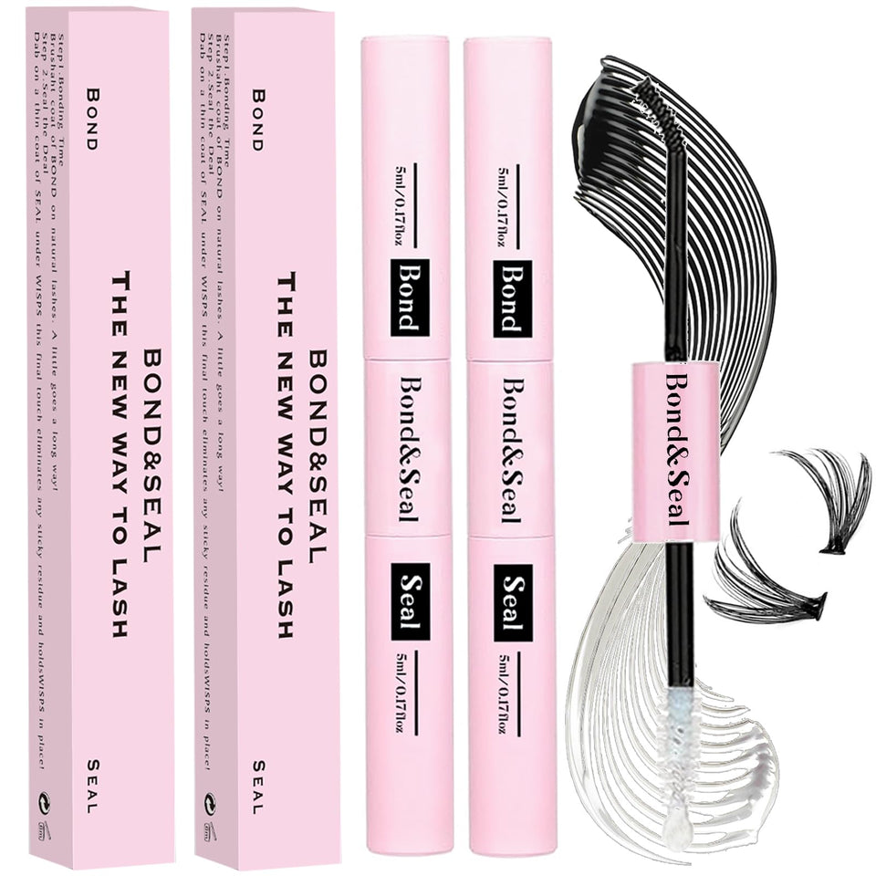 Qiveaory front packaging showing the 2-in-1 lash bond and seal for compact convenience