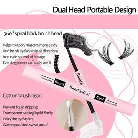 Qiveaory spiral mini brush tip detail for controlled, accurate adhesive placement