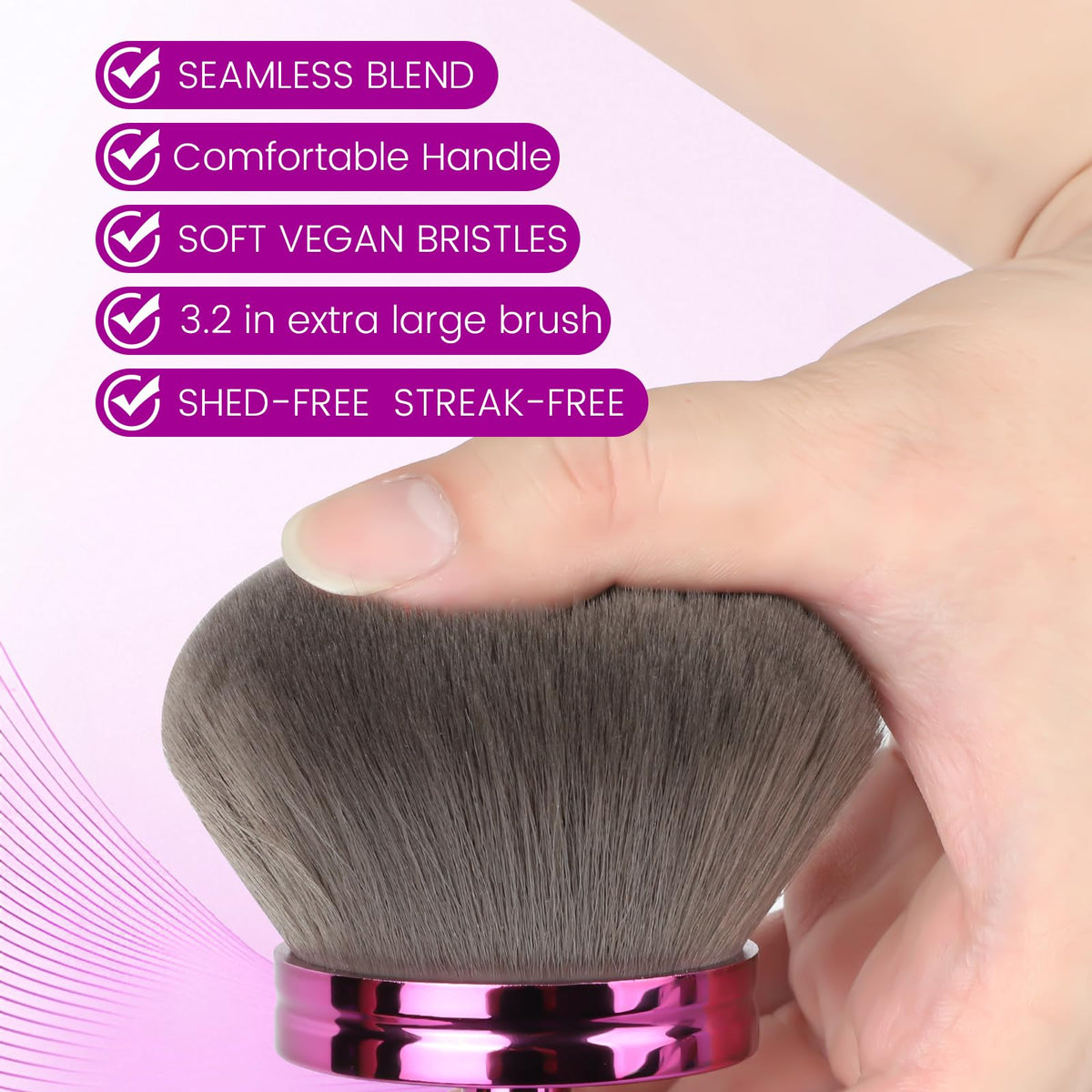 QJKLWV applying self-tanner to leg demonstrating seamless finish