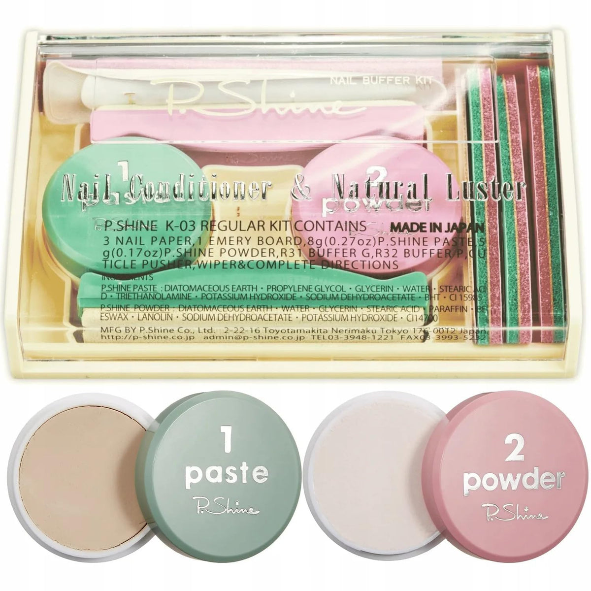 QLS P.Shine green paste jar close-up highlighting texture and nourishment
