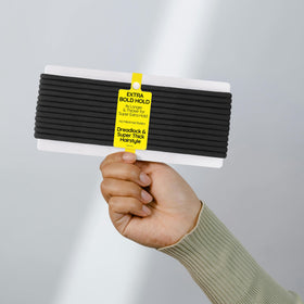 Qooocy in use holding a high ponytail securely, comfortable all-day grip
