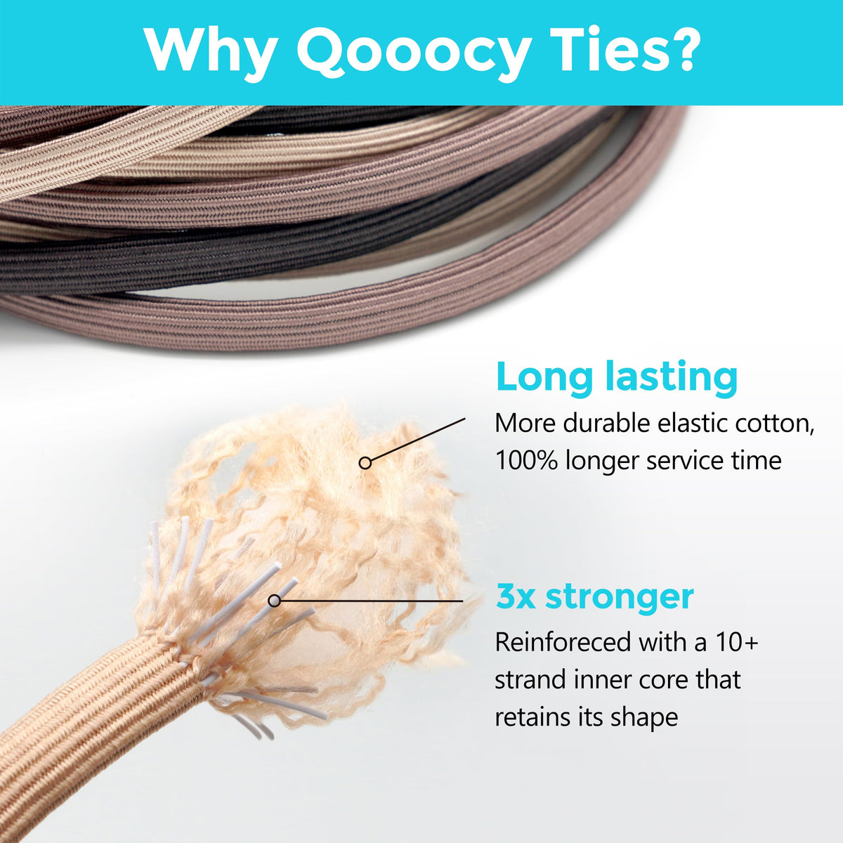 Qooocy spread of twelve oversized black bands ready to share and style