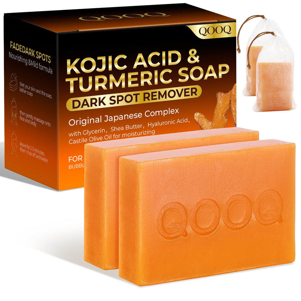 QOOQ front packaging showing brightening benefits and dual 120g bars