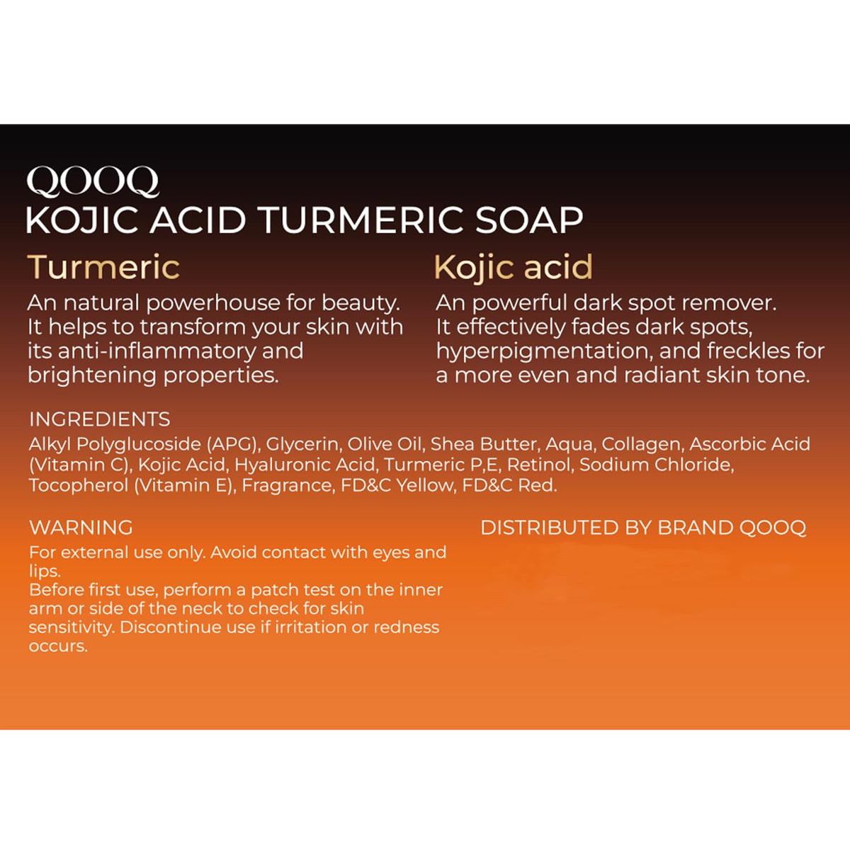 QOOQ ingredient flatlay with turmeric and olive oil showing natural nourishment