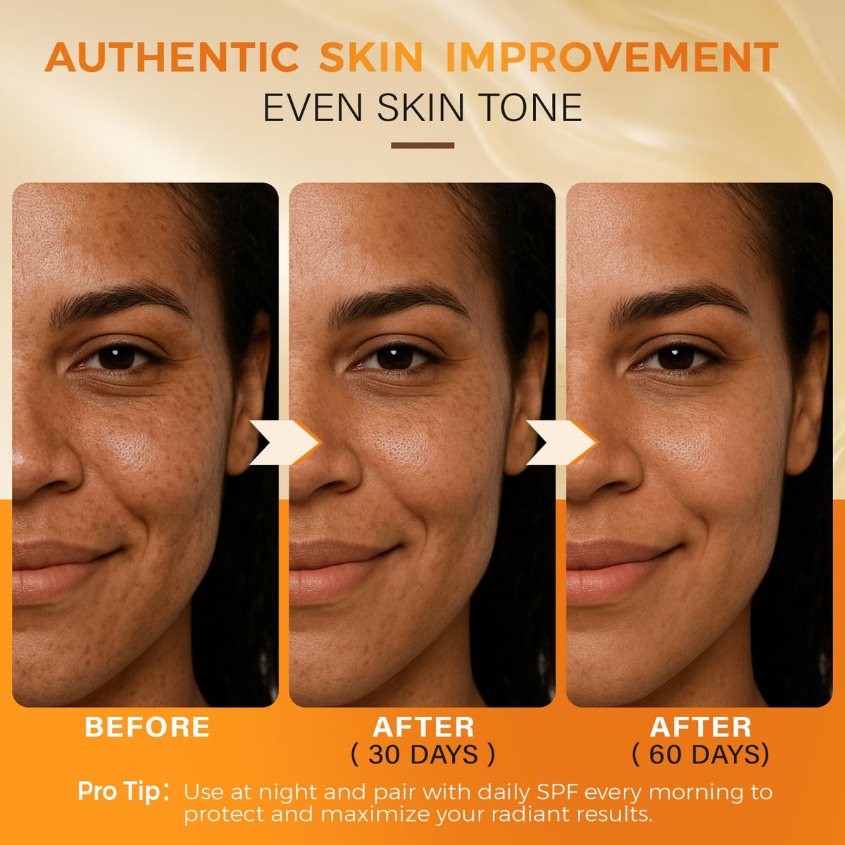 QOOQ label image listing kojic acid, vitamin C and retinol benefits