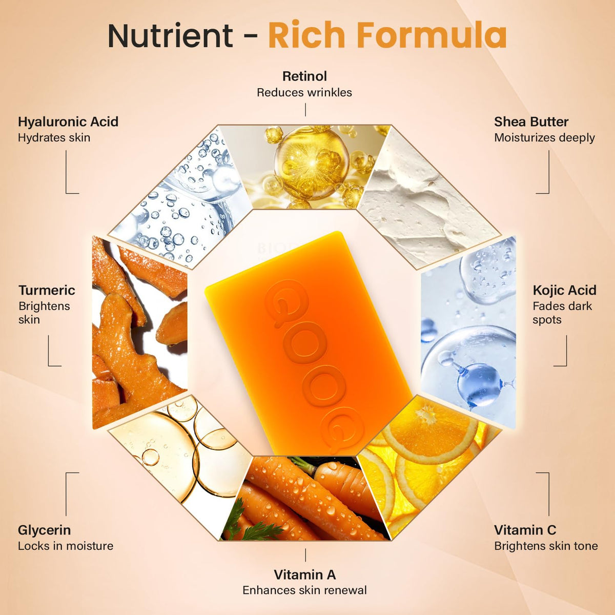 QOOQ foam lather in hand demonstrating rich hydration and easy rinse