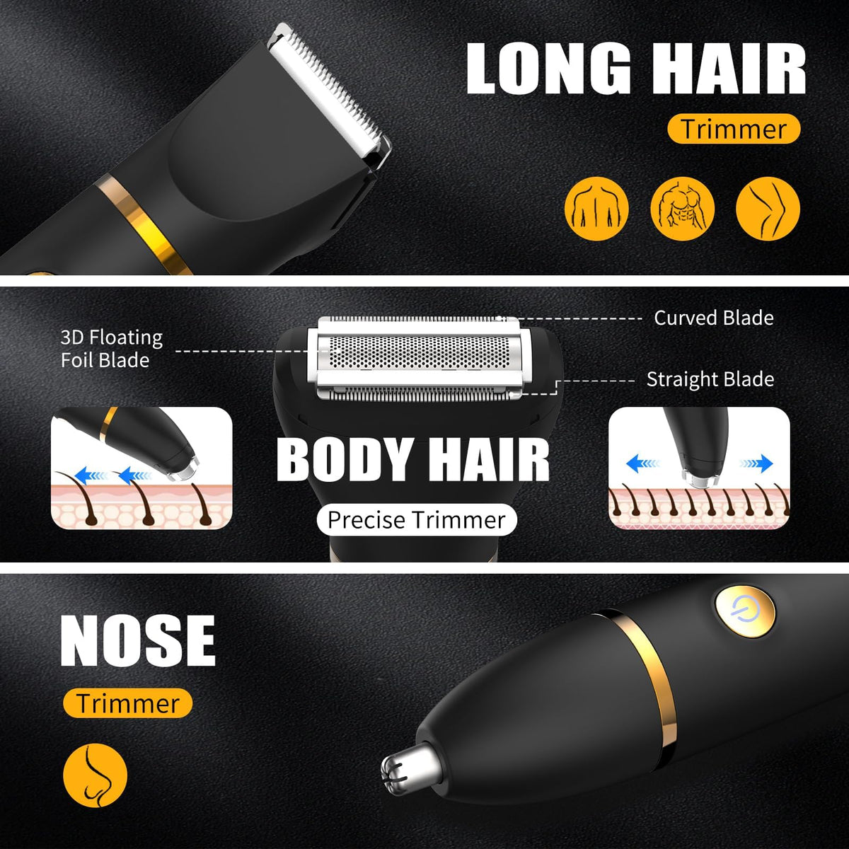 Qreeyx foil shaver head detail for smooth close results on groin
