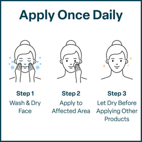 QRxLabs pad treating back area to show effective bacne and body acne use