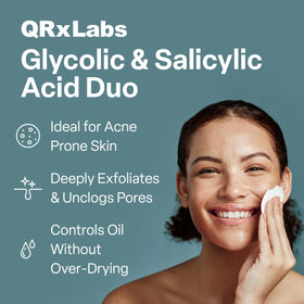 QRxLabs pad close-up showing non-woven texture for even exfoliation benefit