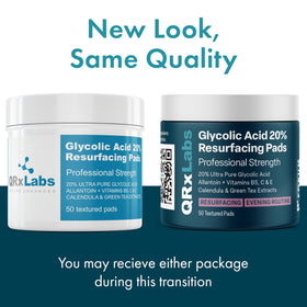QRxLabs close-up textured pad surface displaying exfoliating texture for effective resurfacing