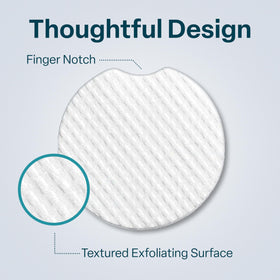 QRxLabs pads beside a ruler showing size for accurate application and coverage
